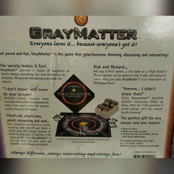 🐞3/33🐞 Graymatter board game - Picture 7 of 7